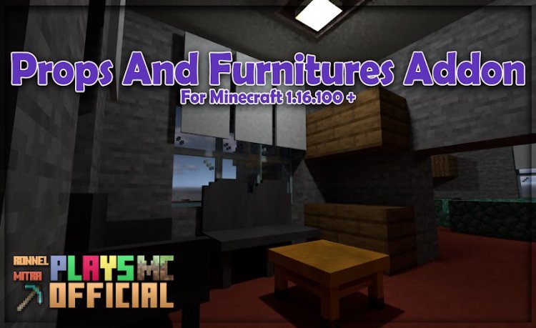 MCPE/Bedrock Props And Furnitures Addon v1.0.1