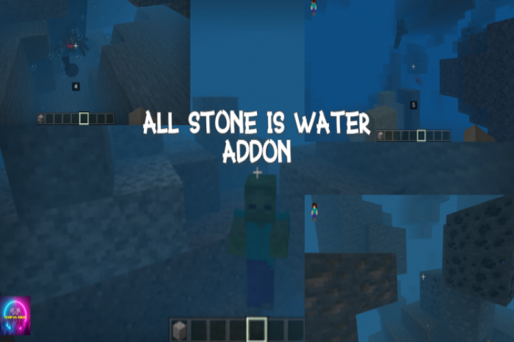 MCPE/Bedrock All Stone is Water Addon - MCDLSpot