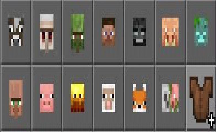 MCPE/Bedrock Custom Mob Heads Add-On