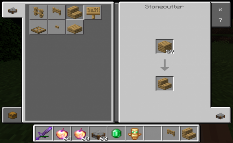 MCPE/Bedrock Cutable Wood