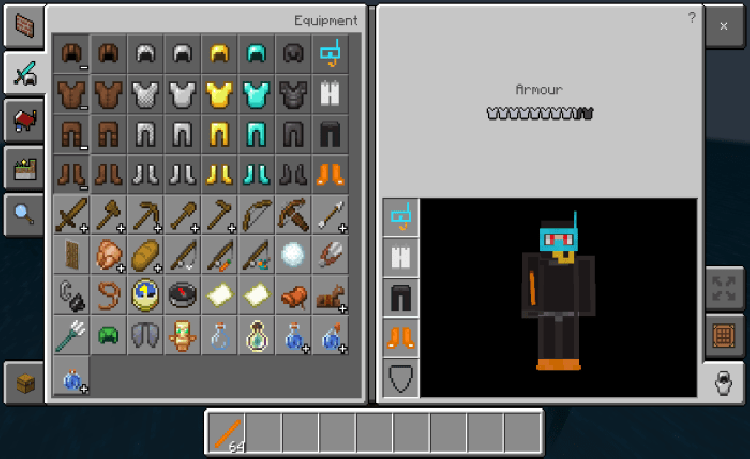 MCPE/Bedrock Diving Tools Addon (1.16) (Gives Effect)