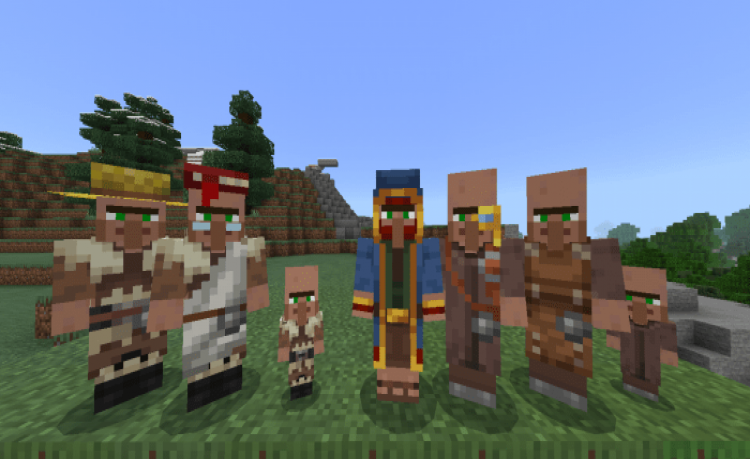 MCPE/Bedrock Free Handed Villagers and Illagers v2.1 (Revolution)