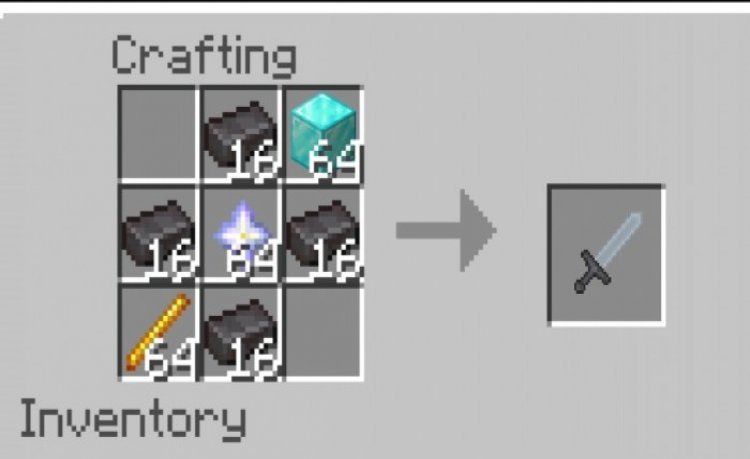 MCPE/Bedrock Minecraft But You Can Craft A Super Sword