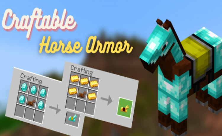 MCPE/Bedrock Minecraft, but you can craft Horse Armor