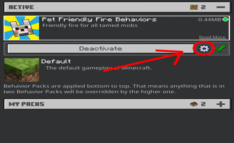 MCPE/Bedrock Pet Friendly Fire Addon