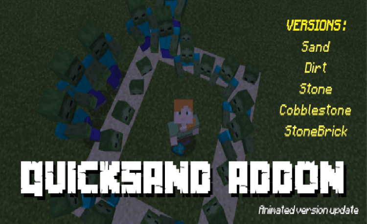 MCPE/Bedrock Quicksand [7 Variations] - (Tiny Addons)