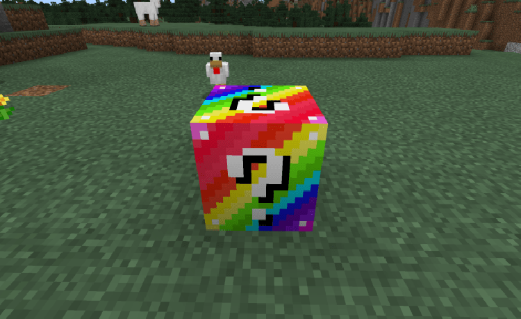 MCPE/Bedrock Rainbow Lucky Block Addon