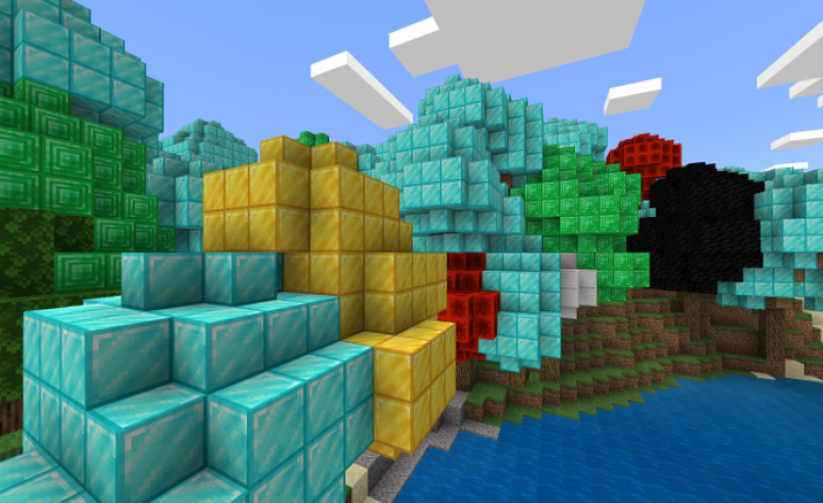 MCPE/Bedrock Mineral Block Trees