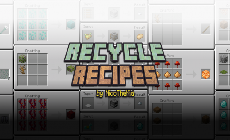 MCPE/Bedrock Recycle Recipes (v1.1)