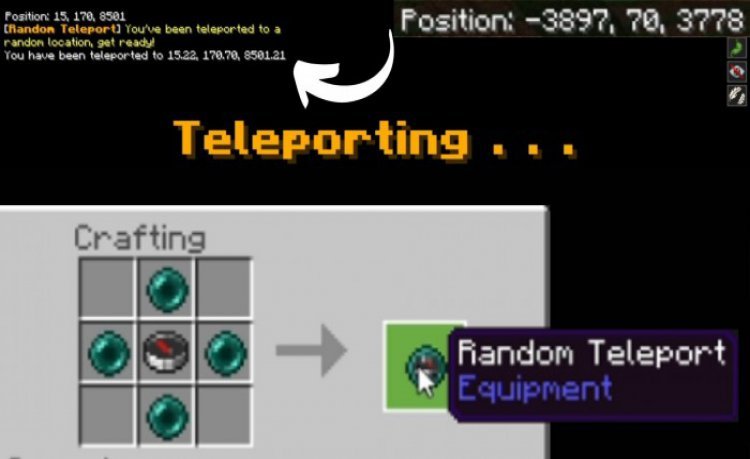 MCPE/Bedrock Survival Enchantments: Random Teleport (Addons)