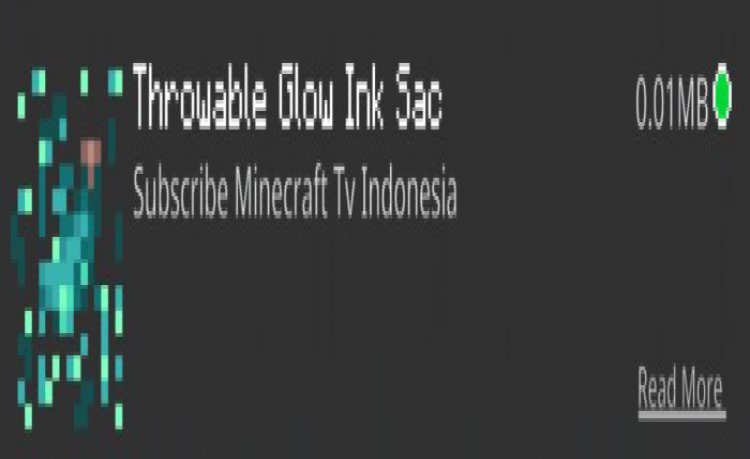 MCPE/Bedrock Throwable Glow Ink Sac