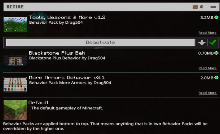 MCPE/Bedrock Tools, Weapons & More v1.3 (AIOTs Update)