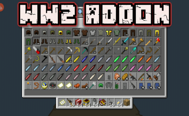 MCPE/Bedrock v1.7 FFC WW2 Addon & Grenade Attachment addon