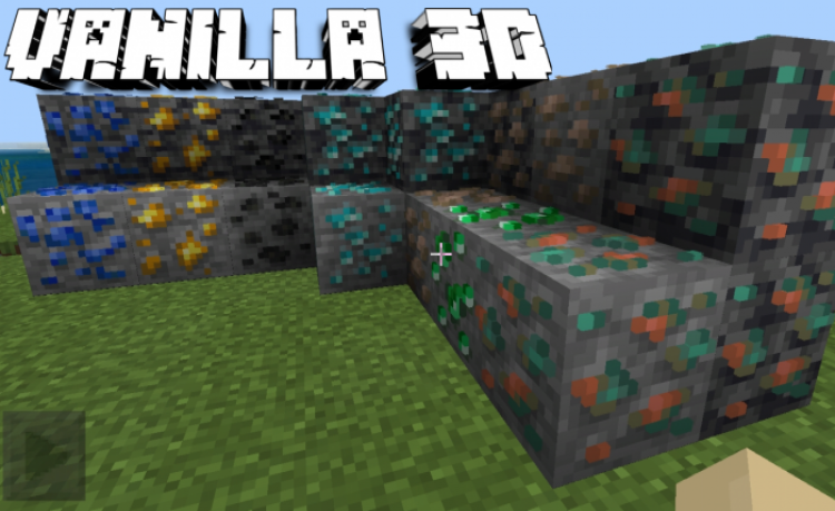 MCPE/Bedrock Vanilla 3D - More blocks