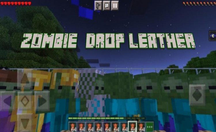 MCPE/Bedrock Zombie Drop Leather Add-On