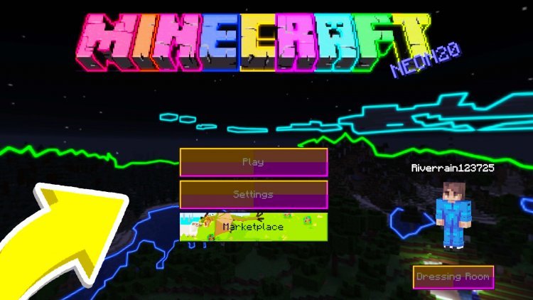 NEW NEON UI FOR Minecraft Bedrock!