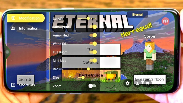 Eternal Client For MCPE 1.18!